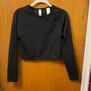 Offline by Aerie Seamless Black Crop Top